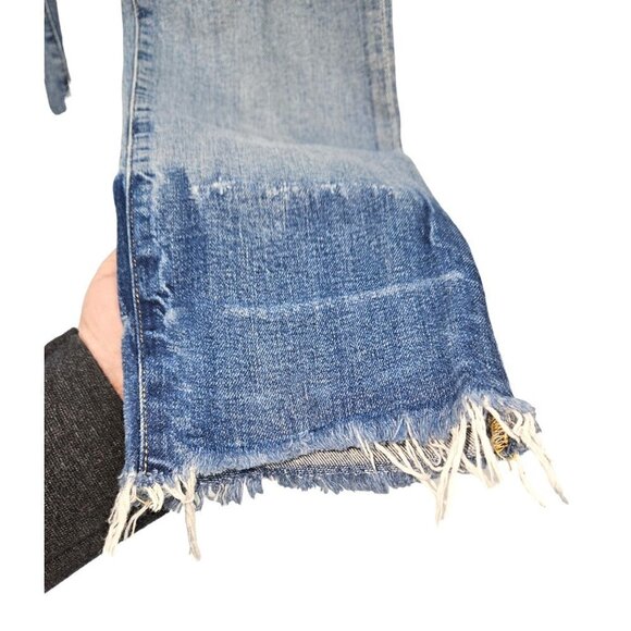 AGOLDE Ruby Super High Rise Jeans 26 Cropped Strght 2 Tone Coastal Cowgirl Rodeo - Picture 7 of 10